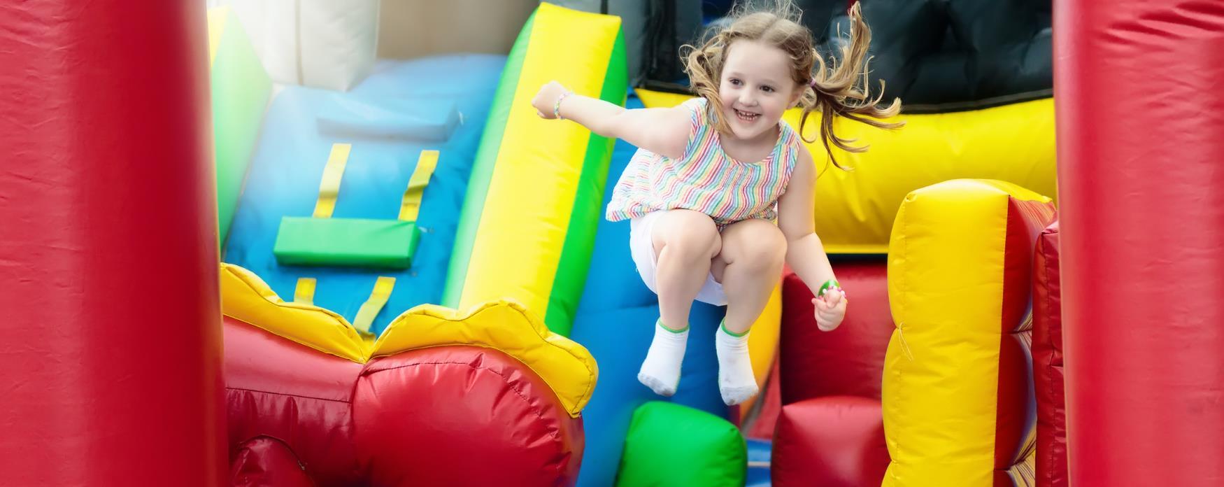 child on bouncy castle