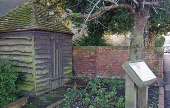 Tollesbury lock-up looks a little like a garden shed, but has been on the site for over 300 years. Image courtesy of Glyn Baker