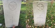 War graves of 19-year-old WREN Rita Turner and Seaman Josiah Wright in Maldon Cemetery