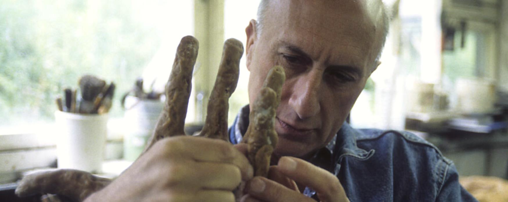 Artist Maurice Blik at work at Sculpt Gallery