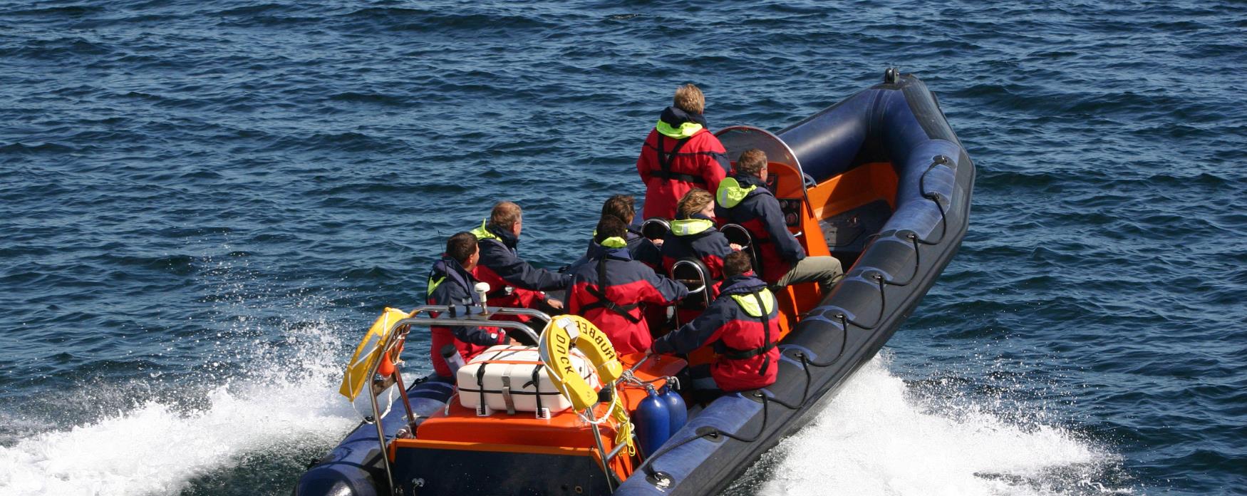 A boat tour at sea