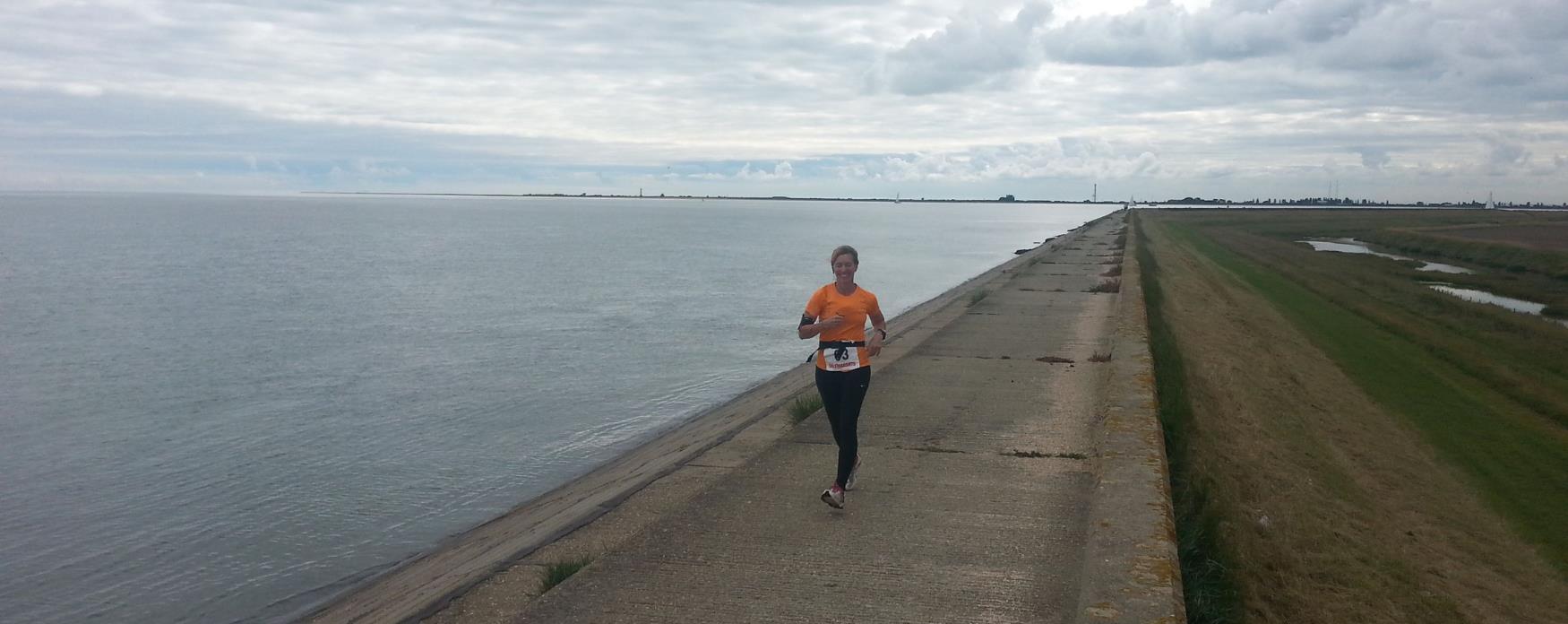 Runner on the Saltmarsh Trail