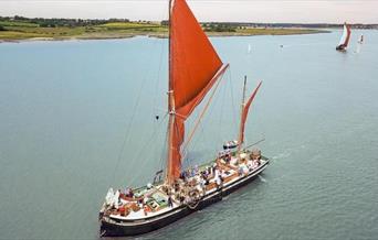 Thames barge under sail, Topsail Charters