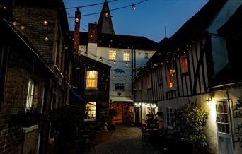 Courtyard at the Blue Boar Hotel, Maldon