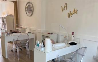 Interior of LA Nails, Maldon