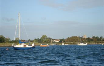 2010: Ian Barratt's Corribee and Graham Richmond's Leisure 17, plus the rescue boat