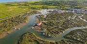 Overhead view of the Tollesbury marshes by Aerial Essex