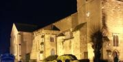 St Leonard's Church lit up at night