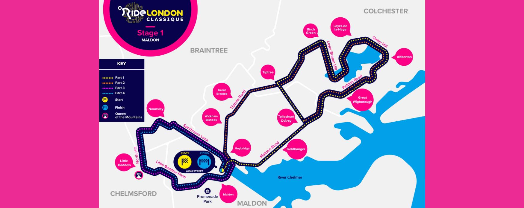 Route map for RideLondon