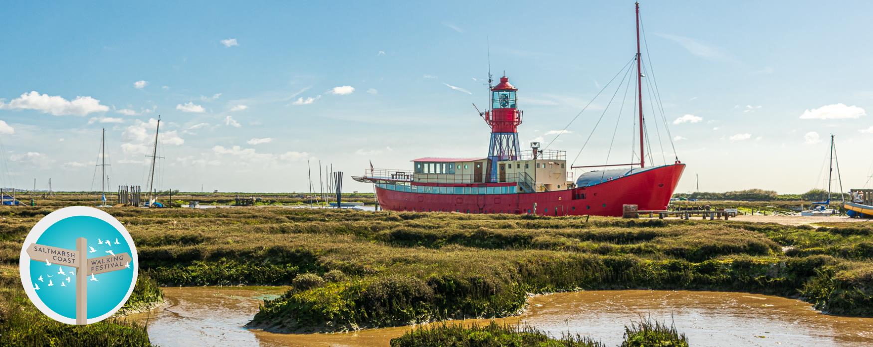 Red lightship moored at Tollesbury