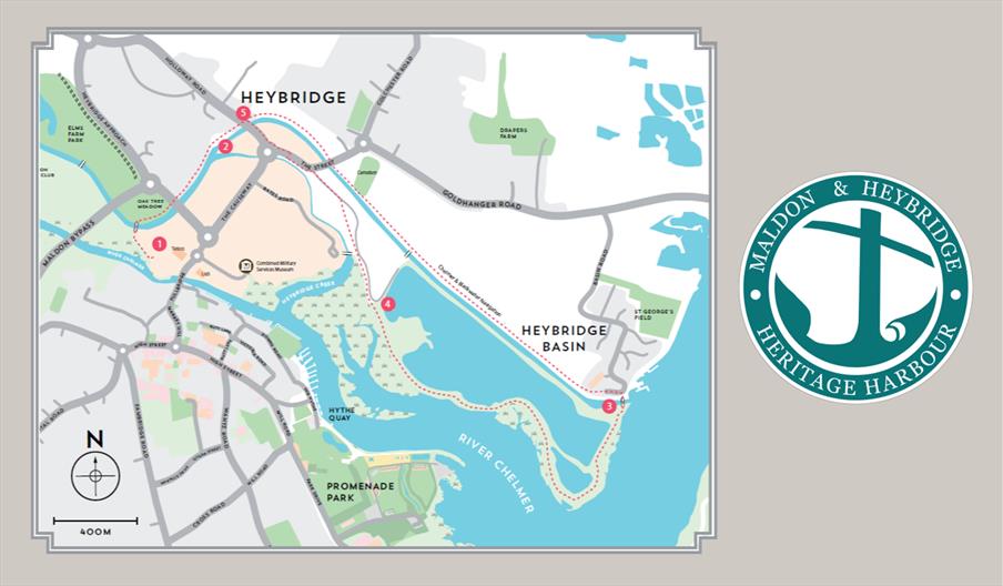 Chelmer & Blackwater Navigation & Heybridge Basin Walking route Map