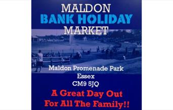 Bank Holiday Market poster with the prom in the background