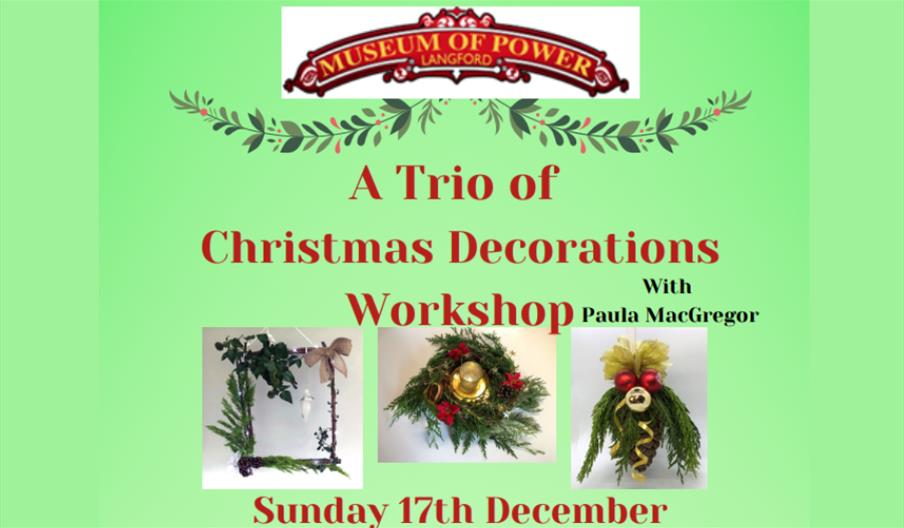 Poster with wreath and table decoration
