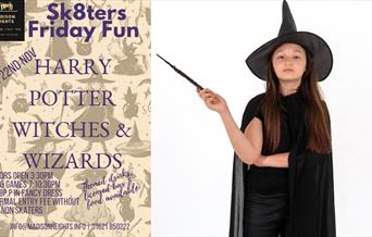Poster with witch fancy dress