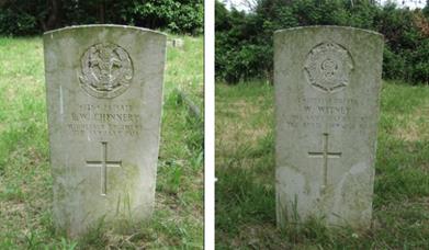 Commonwealth War Graves at Southminster Congregational Church cemetery by Geoffrey Gillon