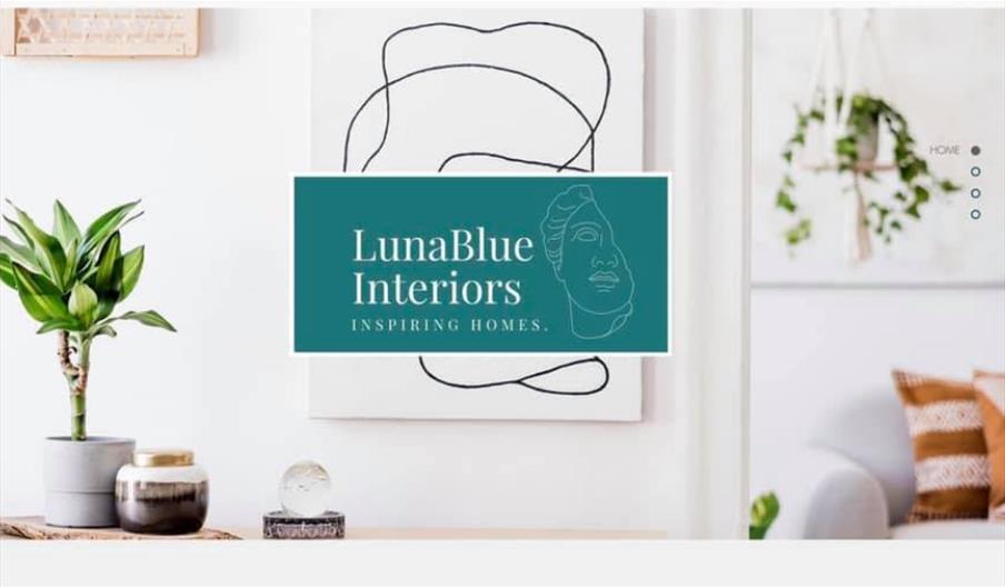 LunaBlue Interiors sign
