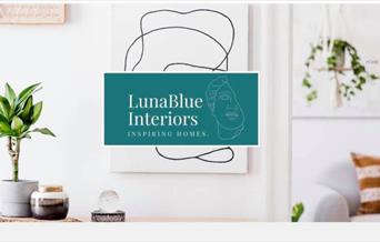 LunaBlue Interiors sign