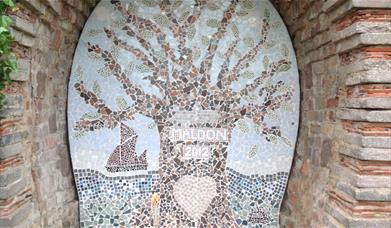 Maldon Mosaic with Olympic Torch, barge, jubilee crown and more