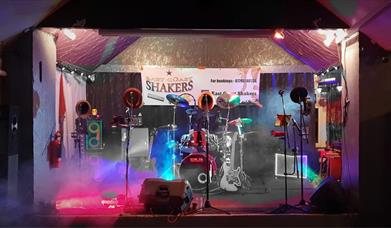 Stage ready for East Coast Shakers