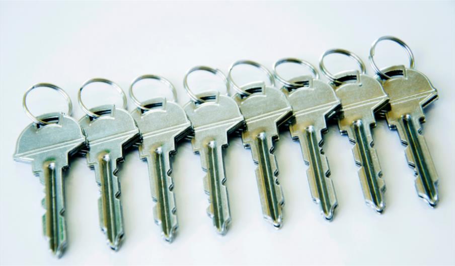 Row of newly cut keys