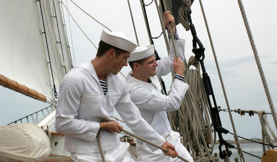 Sailors in traditional uniform