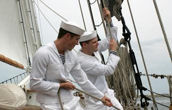 Sailors in traditional uniform