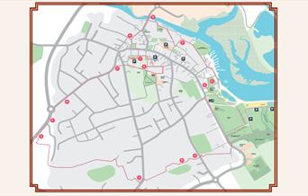 Map of Maldon Town Winter walking route