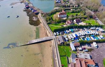 Aerial view of Millbeach Marine Club, Heybridge