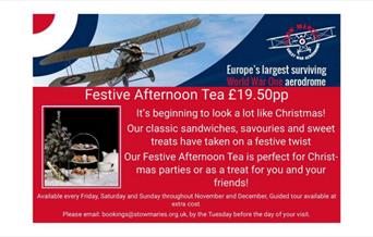 Image of stow maries and a festive afternoon tea