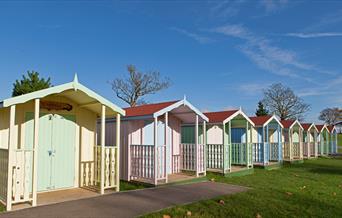 Maldon Beach huts in Promenade Park
