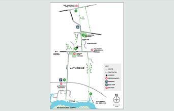walking map of around althorne