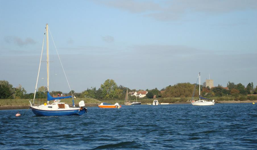 2010: Ian Barratt's Corribee and Graham Richmond's Leisure 17, plus the rescue boat