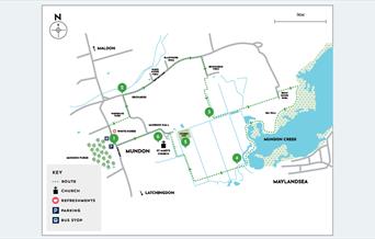 Map of Mundon & Mundon Creek walking route